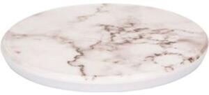 Servírovacia tácka guľatá Style Point Mramor 18 cm, biela, melamín