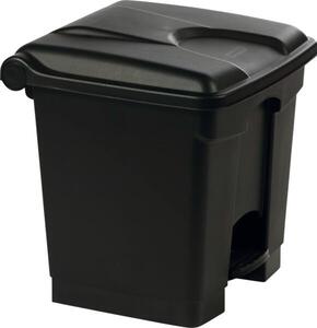 Plastový pedálový kôš 30 l, čierny