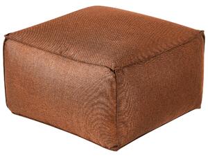 Puf hnedý výplň z EPS guľôčok jednofarebný bez vzoru štvorcový 50 x 50 x 30 cm s odnímateľným poťahom moderný elegantný