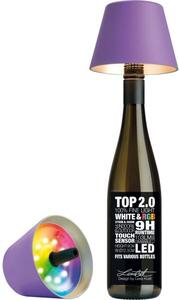 Stolná LED lampa na fľašu Sompex Top 2.0 14 cm, fialová