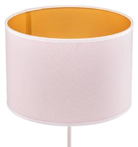 Stolová lampa Roller, biela/zlatá, výška 50 cm