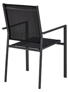Záhradná stolička BUDVA antracitová/čierna