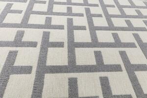 ASIATIC LONDON Alfresco Antibes White Grey Grid - koberec ROZMER CM: 160 x 230
