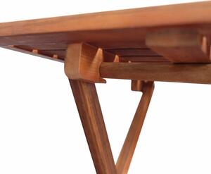 Záhradný odkladací stolík akáciové drevo Dekorhome