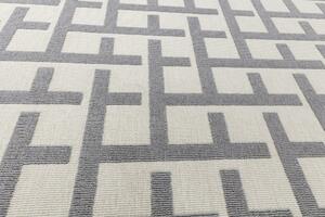 ASIATIC LONDON Alfresco Antibes White Grey Grid - koberec ROZMER CM: 120 x 170