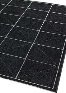 ASIATIC LONDON Alfresco Patio Charcoal Check - koberec ROZMER CM: 120 x 170