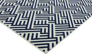 ASIATIC LONDON Alfresco Antibes Blue White Linear - koberec ROZMER CM: 160 x 230
