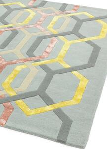 ASIATIC LONDON Matrix MAX67 Hexagon Silver - koberec ROZMER CM: 120 x 170