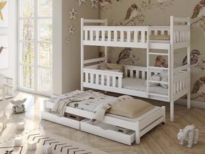Detská posteľ 80 x 180 cm KARLA (s roštom a úl. priestorom) (biela). Vlastná spoľahlivá doprava až k Vám domov. 1013197