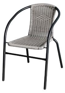 BISTRO záhradná stolička, šedý ratan