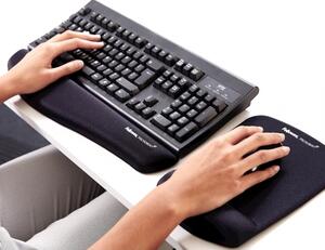 Podložka pod myš a zápästie Fellowes PlushTouch, modrá