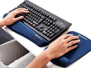 Podložka pod myš a zápästie Fellowes PlushTouch, modrá