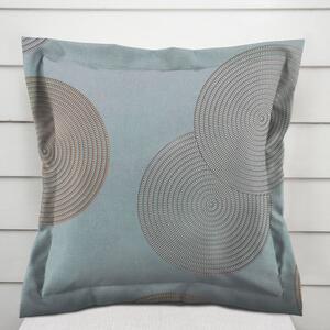 Biante Zamatová obliečka na vankúš s lemom Tamara TMR-058 Designové kruhy na modrosivom 30 x 50 cm