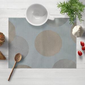 Biante Zamatové prestieranie na stôl Tamara TMR-058 Designové kruhy na modrosivom 30x40 cm