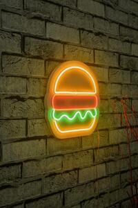 Hanah Home Nástenná neónová dekorácia Hamburger