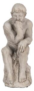 Šedá antik cementová socha muža - 16*12*31 cm - Clayre & Eef