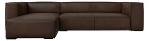 Tmavohnedá kožená rohová pohovka (ľavý roh) Madame - Windsor & Co Sofas