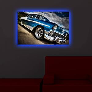 Hanah Home Obraz s led osvetlením Chevrolet Bel Air 70x45 cm