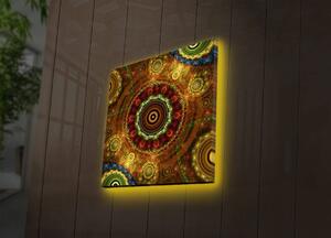 Wallity Obraz s LED osvetlením MANDALA 25 28 x 28 cm