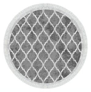 Conceptum Hypnose Okrúhly koberec Fence 100 cm sivý