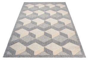 Kusový koberec 3D sivo krémový 80x150cm