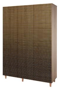 Hanah Home Šatníková skriňa Kikos II 135 cm dub sonoma/tmavo hnedá