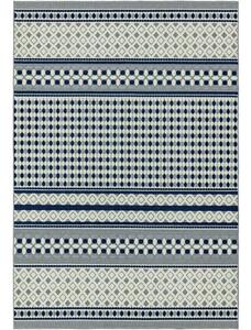 ASIATIC LONDON Alfresco Antibes Blue Cream Geometric - koberec ROZMER CM: 200 x 290