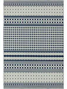 ASIATIC LONDON Alfresco Antibes Blue Cream Geometric - koberec ROZMER CM: 160 x 230
