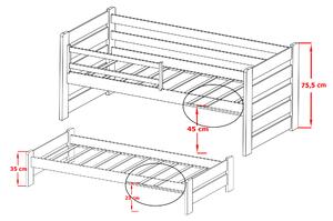 Detská posteľ 90 x 190 cm SIMO (s roštom a úl. priestorom) (grafit). Vlastná spoľahlivá doprava až k Vám domov. 1013058