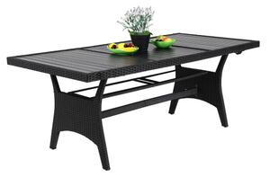 Ratanový stôl DE698 čierna