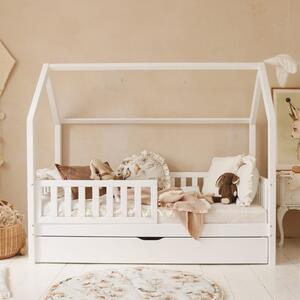 Domčeková posteľ Bianco Plus s prístelkou - 90 x 190 cm - biela