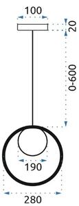 TooLight Stropné svietidlo Ball biele/zlaté