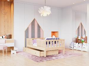 Detská posteľ Lilly 3 s úložným priestorom - 120 x 200 cm - prírodná borovica