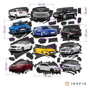 INSPIO-textilná prelepiteľná nálepka - Nálepky na stenu - Športové autá