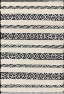 ASIATIC LONDON Alfresco Monty Black Cream Stripe - koberec ROZMER CM: 200 x 290