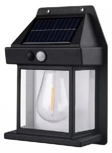 CDK Solárna záhradná nástenná lampa Solar Interaction 888 - čierna - Čierna