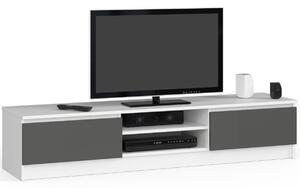 Ak furniture TV stolík Ronon 160 cm biely/grafitovo sivý