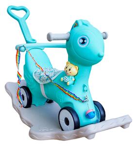 Aga4Kids Plastový hojdací koník 2v1 DS3803 Modrý
