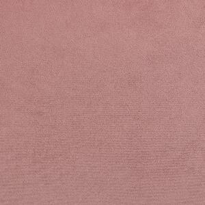 Taburetka ružová zamatová čalúnená v tvare U moderný puf na sedenie doplnky do obývacej izby