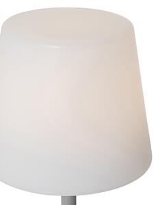 Stolná lampa sivá nabíjateľná vrátane LED a stmievača IP54 - Jude