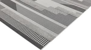 ASIATIC LONDON Alfresco Monty Black Grey Geometric - koberec ROZMER CM: 200 x 290