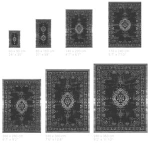 LOUIS DE POORTERE Medallion 8257 Grey Ebony - koberec ROZMER CM: 140 x 200