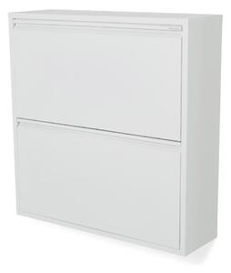 Biela kovová výklopná skrinka na topánky 75x77,5x22,5 cm Billy – Spinder Design