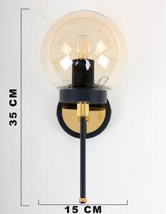 Čierne/v zlatej farbe nástenné svietidlo ø 15 cm Tokyo – Squid Lighting