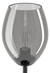 Eglo 39568 - Stolná lampa ESTANYS 1xE27/60W/230V čierna/dymová