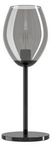 Eglo 39568 - Stolná lampa ESTANYS 1xE27/60W/230V čierna/dymová
