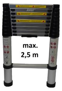 ASIST Teleskopický rebrík Alu, 2,5m