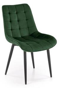 Halmar K580 jedálenská stolička, látka VELVET 57 tm.zelená