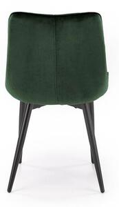 Halmar K580 jedálenská stolička, látka VELVET 57 tm.zelená