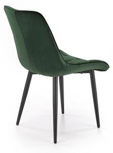 Halmar K580 jedálenská stolička, látka VELVET 57 tm.zelená